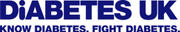 Diabetes UK logo in blue text with tagline "Know Diabetes. Fight Diabetes"