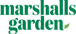 Marshalls Garden logo in green text with leaf accent