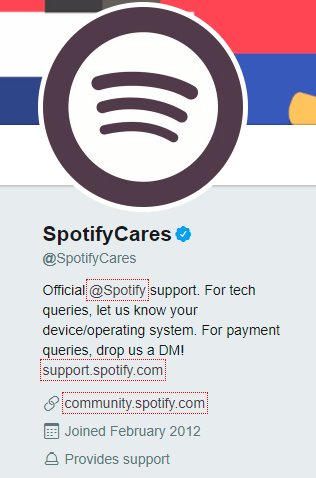 customer service phone number for spotify music