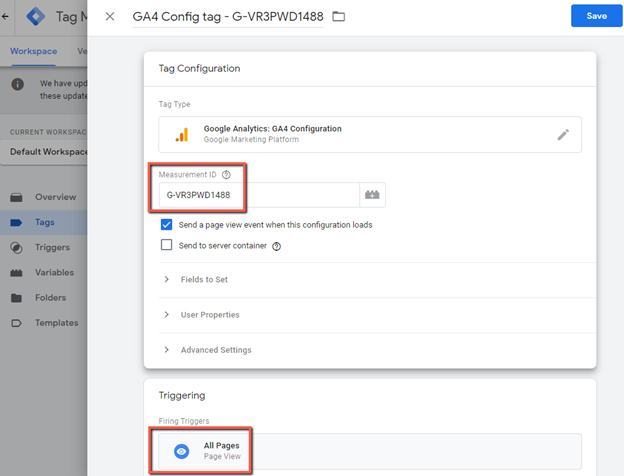 Ga Config Tag 2