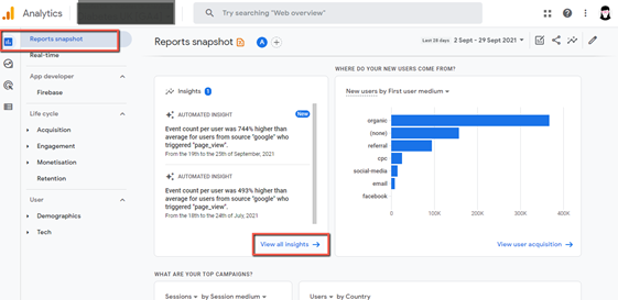 Reports Snapshot